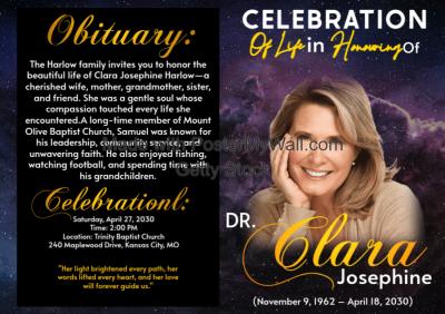 I will design printable funeral flyer obituary memorial program death announcement 6hrs