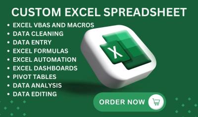I will do Excel custom template data cleaning data entry VBA macros formula automation