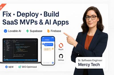 I will fix, deploy, lovable AI lovable app SaaS MVP lovable web app bolt new Replit