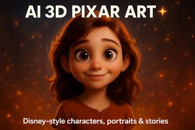 I will create AI 3D Pixar Art Love Stories & Disney Pixar Style AI Animation