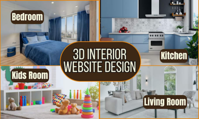 I will design 3D interior room decor, kids room design, kitchen renovation, and website