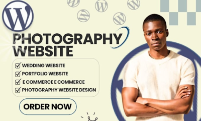 I will design portfolio website, wedding photography website, product photography website