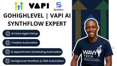 I will setup GHL VAPI AI, SynthFlow, Automated AI Voice Calling Agent, GHL Chatbot