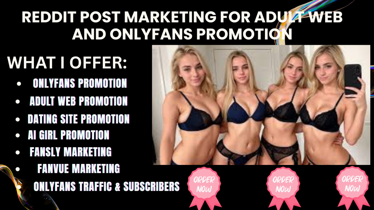 I will promote your Fanvue page, Adult Web OnlyFans AI Girl Fansly via Reddit Marketing