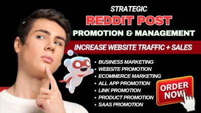 I will do Reddit post upvote for business AI website SaaS eCommerce crypto promotion