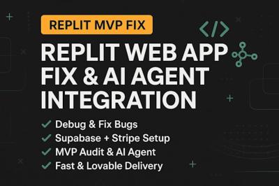 I will audit, debug, fix, and develop lovable MVP web apps with AI agents, Supabase, and Stripe integration on Replit