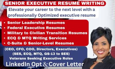 I Will Write Executive Resume Writing ECQ ATS Resume Writing To Get You Noticed