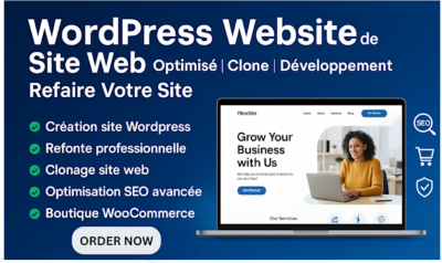 WordPress Website de Site Web Optimisé Clone Développement Refaire Votre Site