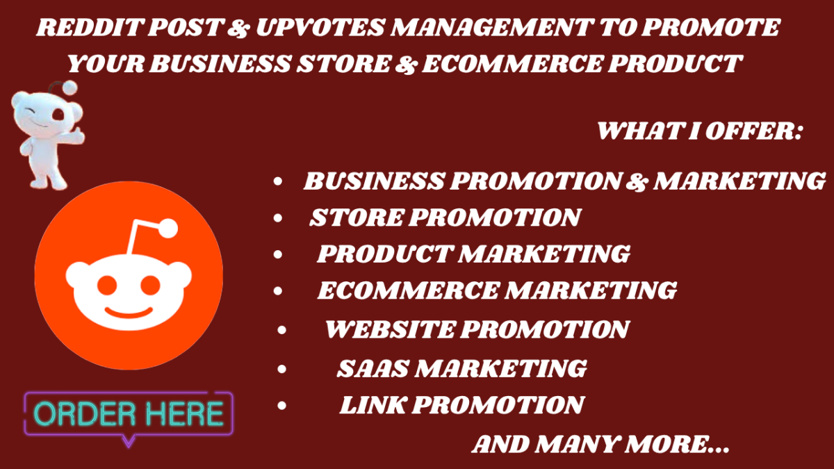 I will promote your IPTV business website luxury product shop on Reddit to boost sales