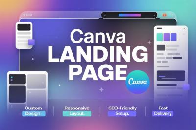 I will design optimized Canva websites and Canva landing pages, WordPress design