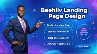 I will design Beehiiv Newsletter, Beehive Landing Page, and Setup AI Email Automation