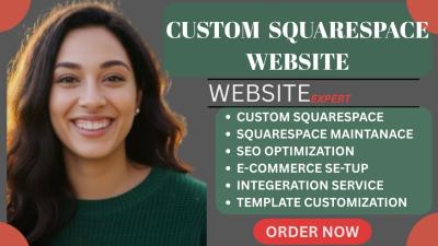 I will create a custom Squarespace landing page with on-brand design