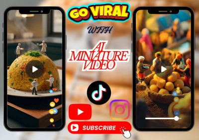 I will do viral AI Minichef, AI Miniworkers, Video AI, Product Videos, AI Miniature Worker