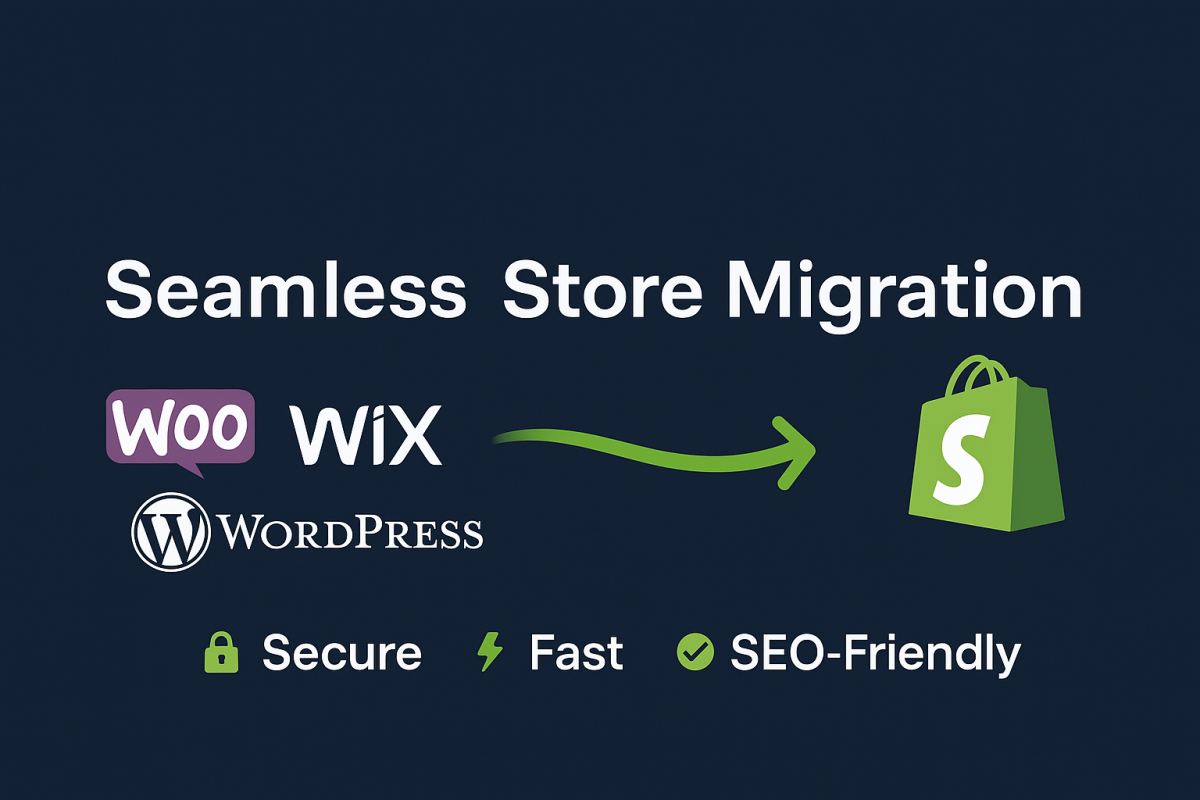 I will migrate WooCommerce, Wix, or WordPress to Shopify with seamless store migration