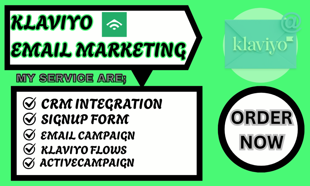I Will Klaviyo Email Marketing Flows Shopify Marketing Sales Campaign Template Design