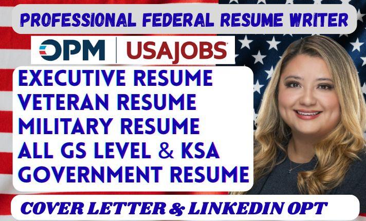 I will write professional 2 page federal resume USAJOBS and ATS government resume