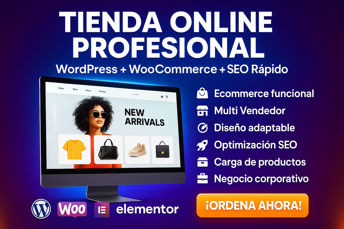 I will crear un sitio web de comercio electrónico usando la tienda en línea WooCommerce