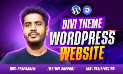 Design, Build, Redesign, Clone & Customize WordPress Using Divi Theme or Elementor