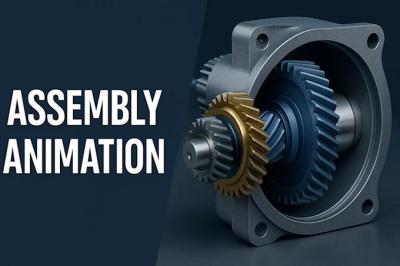 I will create 3D industrial and machinery animation