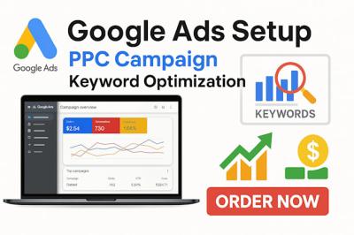I will setup and manage Google Ads PPC campaigns, perform keyword research, and conduct ads audit