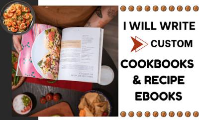 I will design and format cookbooks, recipe books, and cookbooks as a professional writer