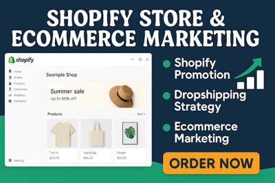 I will promote your Shopify dropshipping store and market your eCommerce website
