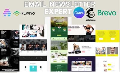 Design Editable Canva Newsletter, Brevo Mailchimp Klaviyo Email Template