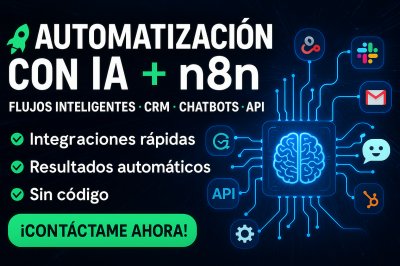 I will hacer automatización con n8n, flujos de trabajo en n8n y chatbot de WhatsApp con n8n