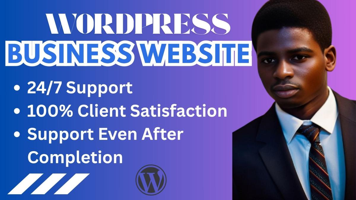 I will design and develop a clean, modern, and responsive WordPress business website