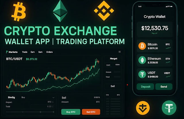 I Will Build Crypto Exchange Platforms, P2P Exchange Websites, and Crypto Wallet Apps