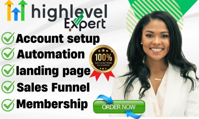 I will gohighlevel landing page gohighlevel website gohighlevel sales funnel GHL course