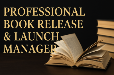 I will be your professional book release and launch manager