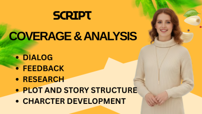 I will provide professional, industry standard script coverage
