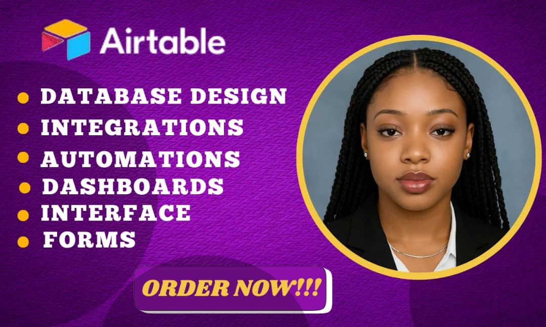 I will design an Airtable database with automation and dashboard for startups