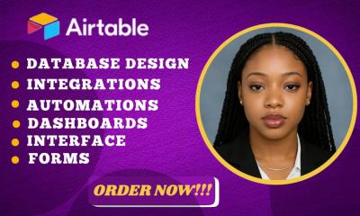 I will design an Airtable database with automation and dashboard for startups