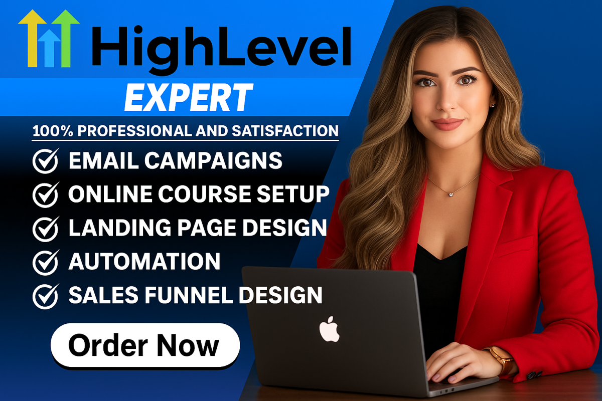 I will build GoHighLevel sales funnel, GoHighLevel landing page, GHL website expert
