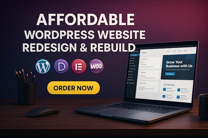 I will recreate WordPress website, revamp, rebuild Divi, WooCommerce, Stripe, PayPal, fix