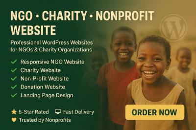 I will design a WordPress charity website for your nonprofit and donation