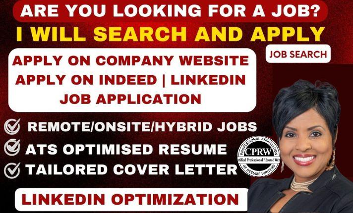 I will job search and apply to jobs as a reverse recruiter for remote positions with your resume