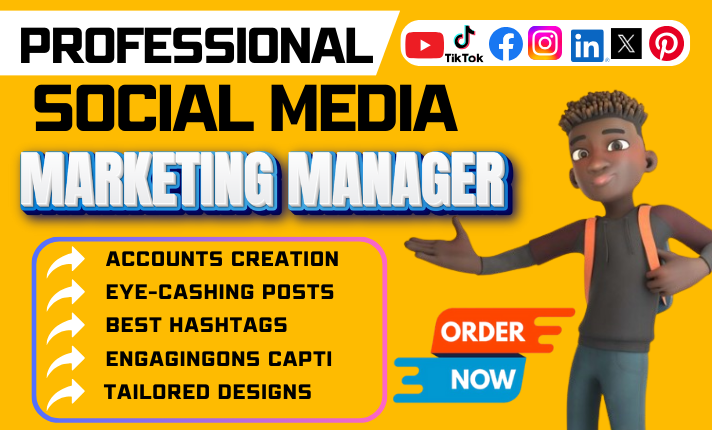 I Will Be Your Social Media Marketing Manager and Content Creator