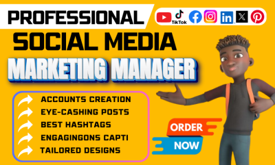 I Will Be Your Social Media Marketing Manager and Content Creator