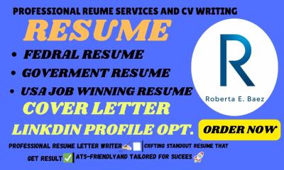 I will write USAJOBS Federal Resume, Executive Resume, Government Resume, and Cover Letter