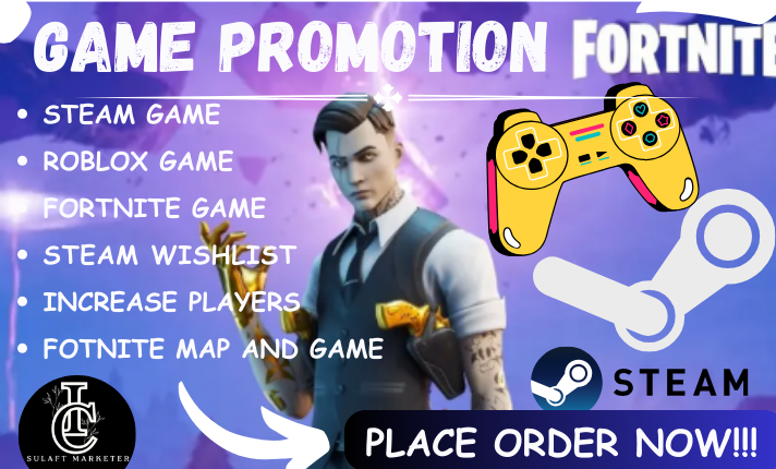 I will do Steam game promotion, Roblox game marketing to get active players, wishlist