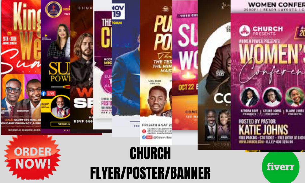 I Will Design Church Conference Flyers, Posters, Banners & Event Flyers Within 3 Hours