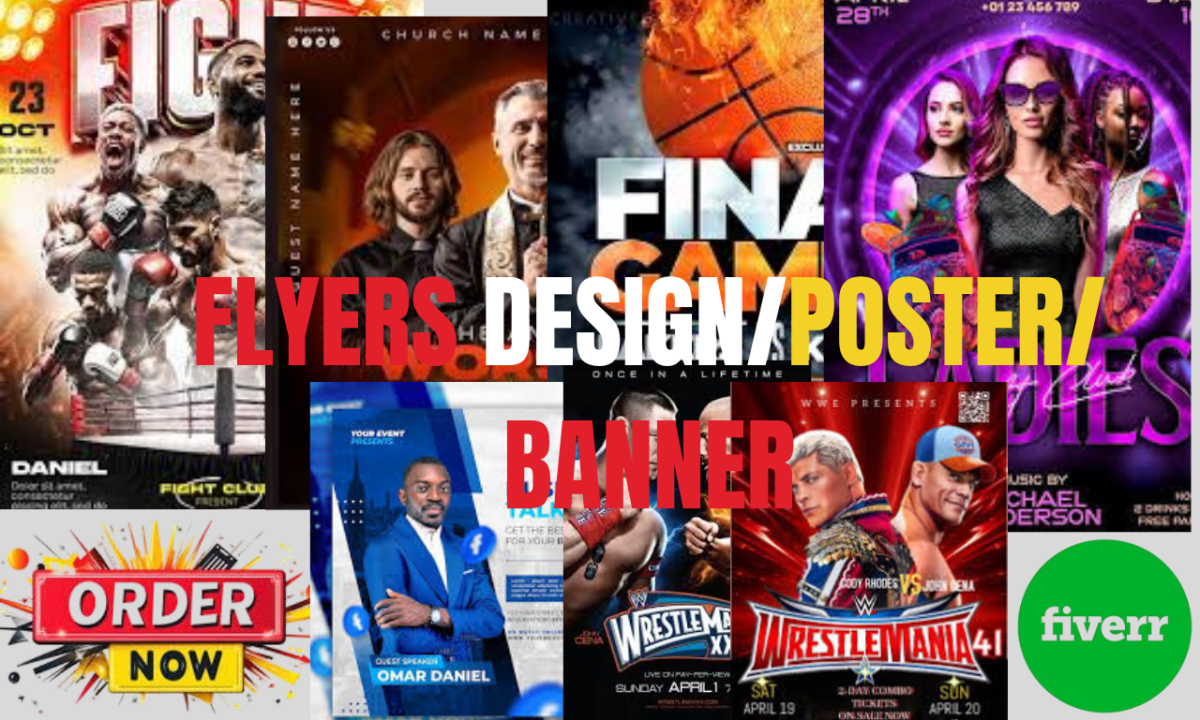 I will modern football sports flyer, church, event flyers, poster, banners in 10 hours