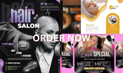 I will design hair, lash posters, salon, spa, yoga flyers, banners within 3 hours