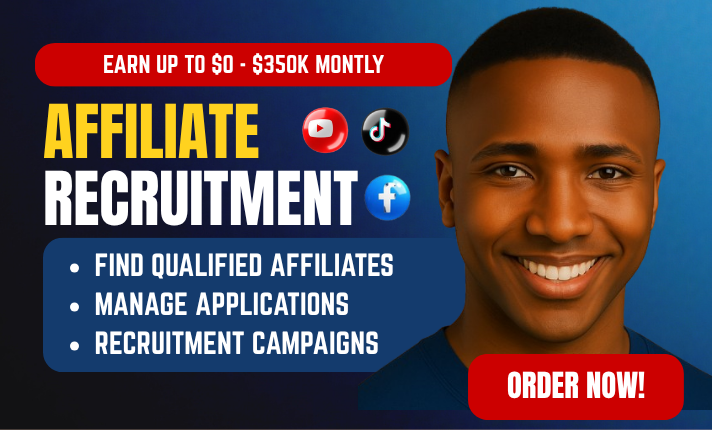 I will recruit high converting affiliate marketers and influencers for your brand