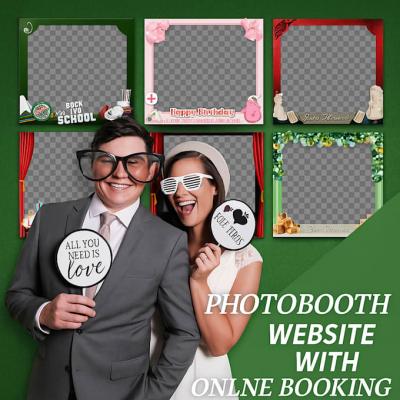 I will design creative photo booth template customized photo booth props 360 photo