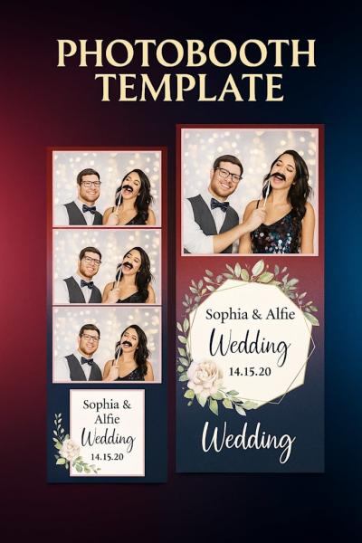 I will create design personalized 360 photo booth overlays and photobooth template