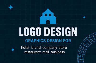I will design a logo for your hotel, brand company, store, restaurant, mall, business